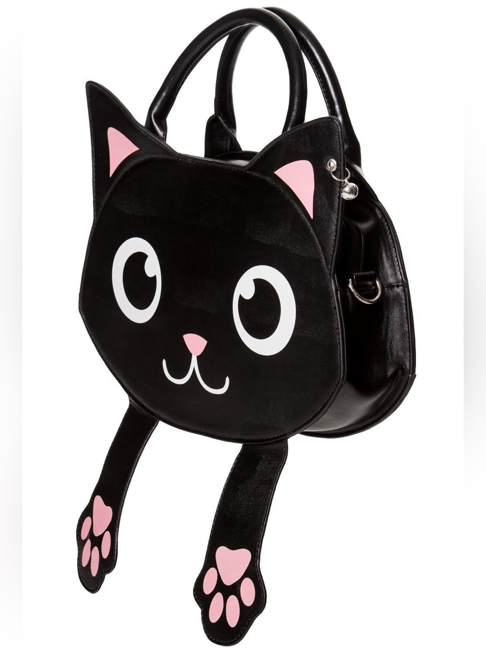 Banned Alternative Black Cat Bag of Tricks magnetic paws Crossbody Handbag - Picture 9 of 16